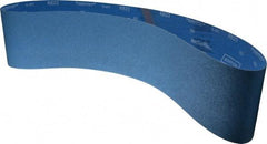 Norton - 6" Wide x 60" OAL, 80 Grit, Zirconia Alumina Abrasive Belt - Zirconia Alumina, Medium, Coated, X Weighted Cloth Backing, Series R823 - Eagle Tool & Supply