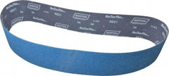 Norton - 4" Wide x 54" OAL, 36 Grit, Zirconia Alumina Abrasive Belt - Zirconia Alumina, Very Coarse, Coated, Y Weighted Cloth Backing, Series R821 - Eagle Tool & Supply