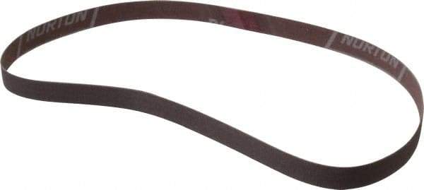 Norton - 1/2" Wide x 24" OAL, 240 Grit, Aluminum Oxide Abrasive Belt - Aluminum Oxide, Very Fine, Coated, Series R228 - Eagle Tool & Supply