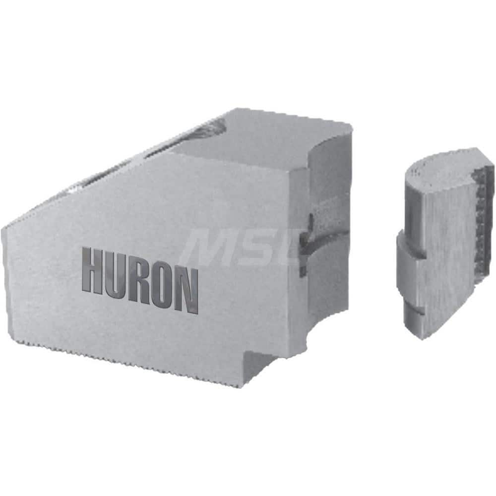 Huron Machine Products - Hard Lathe Chuck Jaws; Jaw Type: Collet Pad Jaw ; Jaw Interface Type: 1.5mm x 60 Serrated ; Maximum Compatible Chuck Diameter (Inch): 10 ; Material: 1018 Steel ; Overall Width/Diameter (Inch): 1-3/4 ; Overall Length (Decimal Inch - Exact Industrial Supply