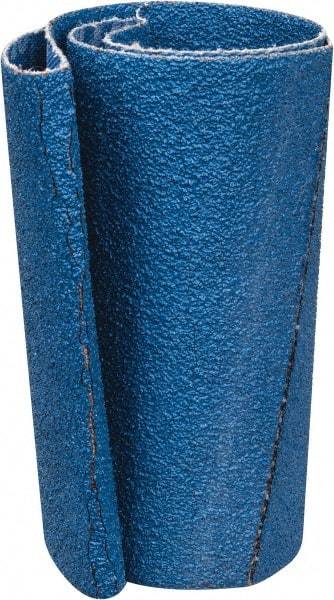 Norton - 3-1/2" Wide x 15-1/2" OAL, 60 Grit, Zirconia Alumina Abrasive Belt - Zirconia Alumina, Medium, Coated, X Weighted Cloth Backing, Series R823 - Eagle Tool & Supply