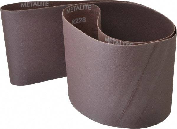 Norton - 6" Wide x 60" OAL, 220 Grit, Aluminum Oxide Abrasive Belt - Aluminum Oxide, Very Fine, Coated, Series R228 - Eagle Tool & Supply