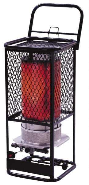 Heatstar - 125,000 BTU, Portable Propane Radiant Heater - 100 Lb Fuel Capacity, 16-1/4" Long x 16-1/4" Wide x 35" High - Eagle Tool & Supply