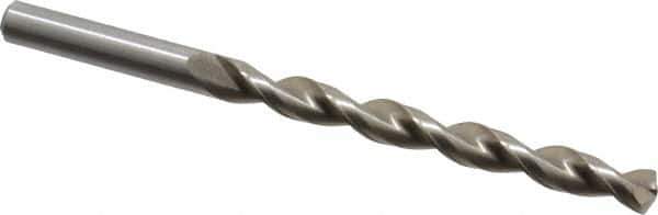 Chicago-Latrobe - Letter K 135° High Speed Steel Jobber Drill - Bright Finish, Right Hand Cut, Parabolic Flute, Straight Shank, 4-1/4" OAL, Notched Point - Eagle Tool & Supply
