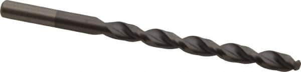 Chicago-Latrobe - Letter E (1/4) 135° High Speed Steel Jobber Drill - TiCN Finish, Right Hand Cut, Parabolic Flute, Straight Shank, 4" OAL, Notched Point - Eagle Tool & Supply