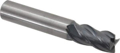 OSG - 1/2", 1" LOC, 1/2" Shank Diam, 3" OAL, 4 Flute, Solid Carbide Square End Mill - Single End, TiAlN Finish, Straight Flute, 35° Helix, Centercutting, Right Hand Cut, Right Hand Flute, Series HP441 - Eagle Tool & Supply