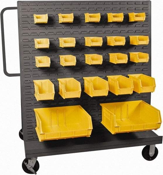 Durham - 2,000 Lb Capacity Steel A-Frame Truck - Steel Deck, 48" OAW, Phenolic Casters - Eagle Tool & Supply