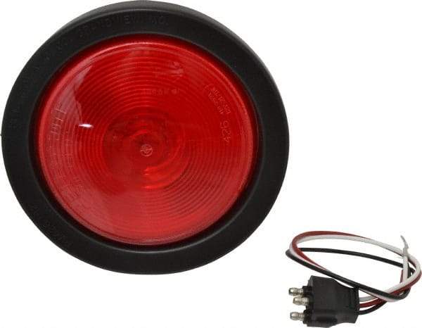 Peterson - 4" Long, 25 Watt, 2.1 Amp, Red Sealed Lighting Stop, Turn & Tail Light - 12 Volts, Includes Grommet, Light & Pigtail - Eagle Tool & Supply