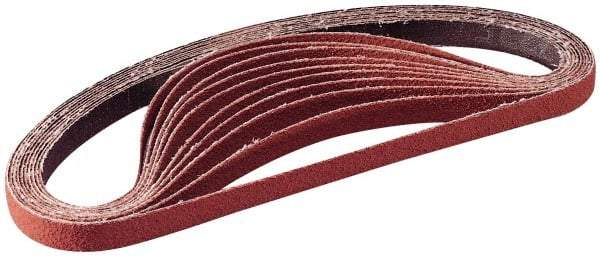 3M - 3-1/2" Wide x 15-1/2" OAL, 80 Grit, Ceramic Abrasive Belt - Ceramic, Medium, Coated, X Weighted Cloth Backing, Series 747D - Eagle Tool & Supply