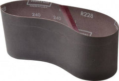 Norton - 4" Wide x 24" OAL, 240 Grit, Aluminum Oxide Abrasive Belt - Aluminum Oxide, Very Fine, Coated, Series R228 - Eagle Tool & Supply