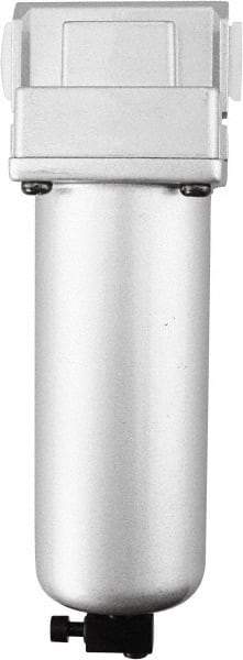 PRO-SOURCE - 1/2" Port, 8.82" High x 2-3/4" Wide, Standard FRL Filter with Aluminum Bowl & Manual Drain - 125 SCFM, 290 Max psi, 140°F Max, Modular Connection, 3 oz Bowl Capacity - Eagle Tool & Supply