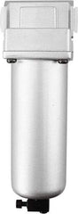 PRO-SOURCE - 1/2" Port, 8.82" High x 2-3/4" Wide, Standard FRL Filter with Aluminum Bowl & Manual Drain - 125 SCFM, 290 Max psi, 140°F Max, Modular Connection, 3 oz Bowl Capacity - Eagle Tool & Supply