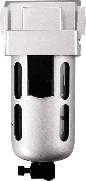 PRO-SOURCE - 1" Port, 10.24" High x 3.54" Wide, Heavy-Duty FRL Filter with Polycarbonate Bowl & Manual Drain - 230 SCFM, 145 Max psi, 140°F Max, Modular Connection, Bowl Guard, 5.6 oz Bowl Capacity - Eagle Tool & Supply