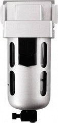 PRO-SOURCE - 1" Port, 10.24" High x 3.54" Wide, Heavy-Duty FRL Filter with Polycarbonate Bowl & Manual Drain - 230 SCFM, 145 Max psi, 140°F Max, Modular Connection, Bowl Guard, 5.6 oz Bowl Capacity - Eagle Tool & Supply