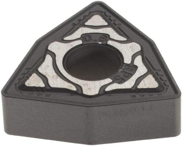 Walter - WNMG432 RP5 Grade WPP20S Carbide Turning Insert - TiCN/Al2O3/TiN Finish, 80° Trigon, 1/2" Inscr Circle, 3/16" Thick, 1/32" Corner Radius - Eagle Tool & Supply