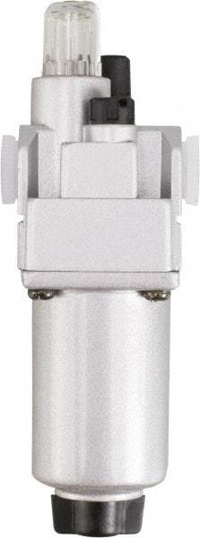 PRO-SOURCE - 3/8" NPT, 290 Max psi Intermediate Modular Lubricator - Aluminum Bowl, Aluminum Die Cast Body, 106 CFM, 140°F Max Temp, 2.16" Wide x 8.07" High - Eagle Tool & Supply