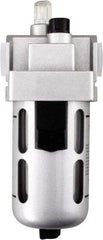 PRO-SOURCE - 1" NPT, 145 Max psi Heavy Duty Modular Lubricator - Polycarbonate Bowl with Metal Guard, with Sight Glass, Aluminum Die Cast Body, 318 CFM, 140°F Max Temp, 3.54" Wide x 10-3/4" High - Eagle Tool & Supply