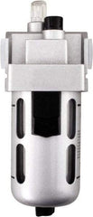 PRO-SOURCE - 3/4" NPT, 145 Max psi Heavy Duty Modular Lubricator - Polycarbonate Bowl with Metal Guard, with Sight Glass, Aluminum Die Cast Body, 255 CFM, 140°F Max Temp, 3.54" Wide x 10-3/4" High - Eagle Tool & Supply