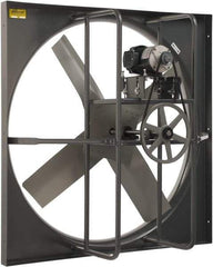 Americraft - 42" Blade, Belt Drive, 3 hp, 23,645 CFM, TEFC Exhaust Fan - 48-1/2" Opening Height x 48-1/2" Opening Width, 9.6/4.8 Amp, 230/460 Volt, 1 Speed, Three Phase - Eagle Tool & Supply