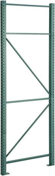 Steel King - 25,040 Lb Capacity Heavy-Duty Framing Upright Pallet Storage Rack - 3" Wide x 144" High x 48" Deep, Green - Eagle Tool & Supply