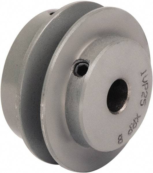 TB Wood's - 1-3/8" Inside Diam x 7-1/2" Outside Diam, 1 Groove, Variable Pitched Type 1 Sheave - Belt Sections 4L, 5L, A, B & 5V, 1-21/32" Sheave Thickness, 7/16" Side Groove Thickness 7/8 to 1-1/4" Face Width - Eagle Tool & Supply