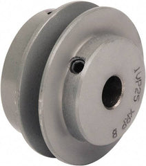 TB Wood's - 1-3/8" Inside Diam x 5.95" Outside Diam, 1 Groove, Variable Pitched Type 1 Sheave - Belt Sections 3L, 4L, A, 5L, B & 5V, 1-29/32" Sheave Thickness, 3/8" Side Groove Thickness 3/4 to 1-1/8" Face Width - Eagle Tool & Supply