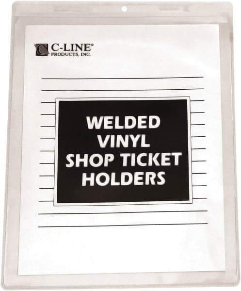 C-LINE - 50 Piece Clear Shop Ticket Holder - 11" High x 8-1/2" Wide - Eagle Tool & Supply