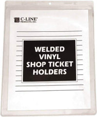 C-LINE - 50 Piece Clear Shop Ticket Holder - 12" High x 9" Wide - Eagle Tool & Supply