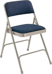 NPS - 18-3/4" Wide x 20-1/4" Deep x 29-1/2" High, Fabric Folding Chair with Fabric Padded Seat - Imperial Blue - Eagle Tool & Supply