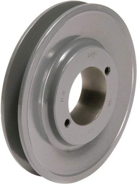 TB Wood's - 1 Groove, 1/2 to 1-1/2 Bore Diam, 5-1/4" Outside Diam, QD Bushed V Belt Sheave - 4.5 A Diam Belt Pitch - Eagle Tool & Supply
