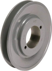 TB Wood's - 1 Groove, 1/2 to 1-1/2 Bore Diam, 5.45" Outside Diam, QD Bushed V Belt Sheave - 4.7 A Diam Belt Pitch - Eagle Tool & Supply