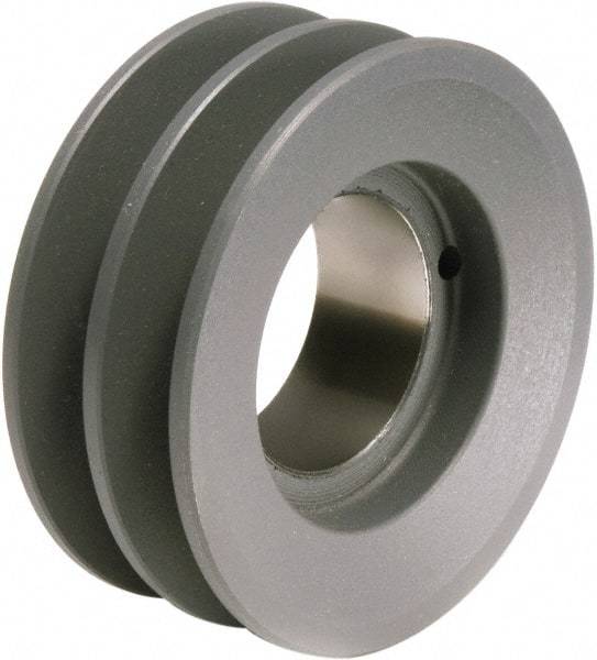 TB Wood's - 2 Groove, 1/2 to 1-1/2 Bore Diam, 4-1/4" Outside Diam, QD Bushed V Belt Sheave - 3.5 A Diam Belt Pitch - Eagle Tool & Supply