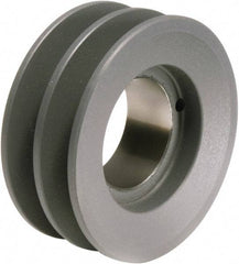TB Wood's - 2 Groove, 1/2 to 1-1/2 Bore Diam, 3.35" Outside Diam, QD Bushed V Belt Sheave - 2.6 A Diam Belt Pitch - Eagle Tool & Supply