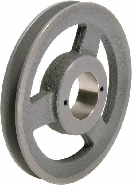 TB Wood's - 1 Groove, 1/2 to 1-1/2 Bore Diam, 6-3/4" Outside Diam, QD Bushed V Belt Sheave - 6.5 A Diam Belt Pitch - Eagle Tool & Supply