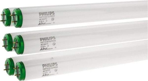 Philips - 40 Watt Fluorescent Tubular Medium Bi-Pin Lamp - 4,100°K Color Temp, 2,600 Lumens, T12, 20,000 hr Avg Life - Eagle Tool & Supply