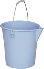 Ability One - 12 Qt, Plastic Round Blue Single Pail with Pour Spout - Handle Included - Eagle Tool & Supply