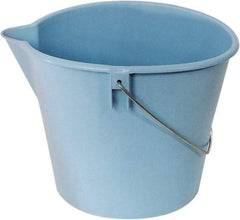 Ability One - 10 Qt, Plastic Round Blue Single Pail with Pour Spout - Handle Included - Eagle Tool & Supply