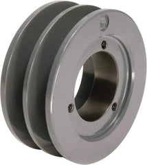 TB Wood's - 2 Groove, 1/2 to 1-5/8 Bore Diam, 4.15" Outside Diam, QD Bushed V Belt Sheave - 3.4 A Diam Belt Pitch - Eagle Tool & Supply