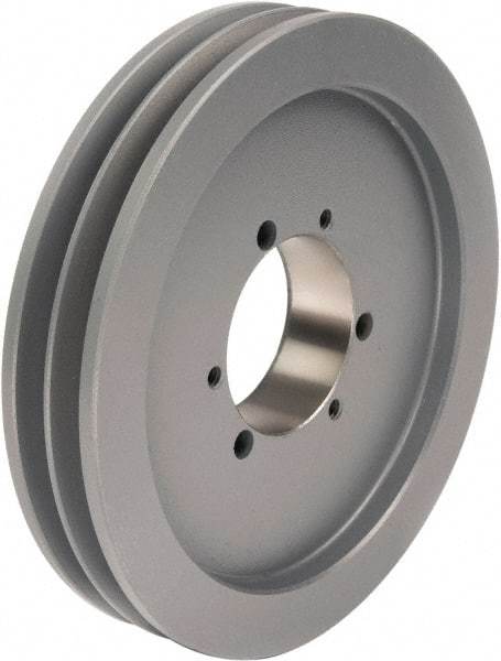 TB Wood's - 2 Groove, 1/2 to 2-1/2 Bore Diam, 9" Outside Diam, QD Bushed V Belt Sheave - 9.0 5V Diam Belt Pitch - Eagle Tool & Supply