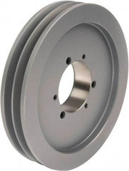 TB Wood's - 2 Groove, 1/2 to 2-1/2 Bore Diam, 9" Outside Diam, QD Bushed V Belt Sheave - 9.0 5V Diam Belt Pitch - Eagle Tool & Supply