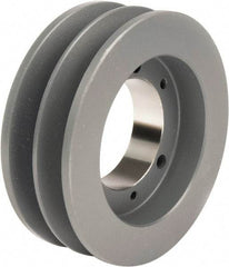 TB Wood's - 2 Groove, 1/2 to 1-15/16 Bore Diam, 6.15" Outside Diam, QD Bushed V Belt Sheave - 5.4 A Diam Belt Pitch - Eagle Tool & Supply