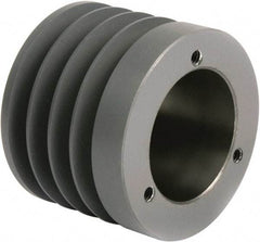 TB Wood's - 4 Groove, 1/2 to 1-15/16 Bore Diam, 4.55" Outside Diam, QD Bushed V Belt Sheave - 3.8 A Diam Belt Pitch - Eagle Tool & Supply