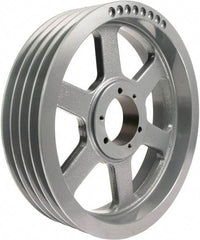 TB Wood's - 4 Groove, 7/8 to 3-1/2 Bore Diam, 21.2" Outside Diam, QD Bushed V Belt Sheave - 21.2 5V Diam Belt Pitch - Eagle Tool & Supply
