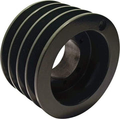 TB Wood's - 4 Groove, 1/2 to 2-15/16 Bore Diam, 7.9" Outside Diam, QD Bushed V Belt Sheave - 7.50 C Diam Belt Pitch - Eagle Tool & Supply