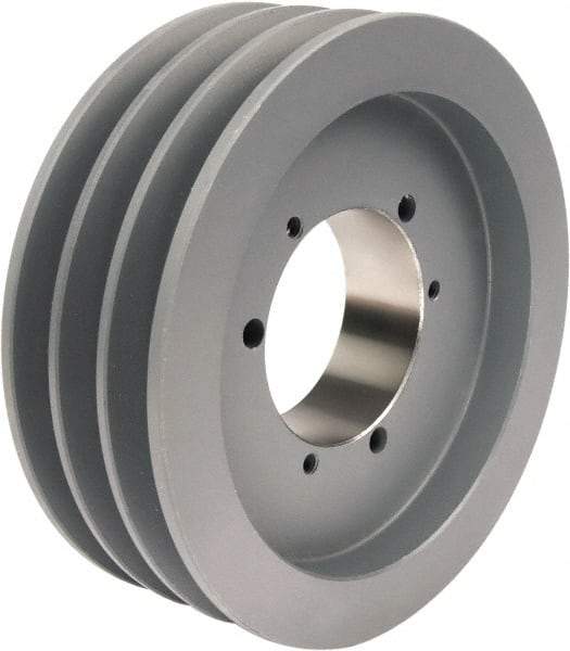 TB Wood's - 3 Groove, 1/2 to 2-1/2 Bore Diam, 8.95" Outside Diam, QD Bushed V Belt Sheave - 8.2 A Diam Belt Pitch - Eagle Tool & Supply