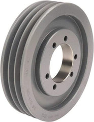 TB Wood's - 3 Groove, 1/2 to 2-15/16 Bore Diam, 9-1/4" Outside Diam, QD Bushed V Belt Sheave - 9.3 5V Diam Belt Pitch - Eagle Tool & Supply