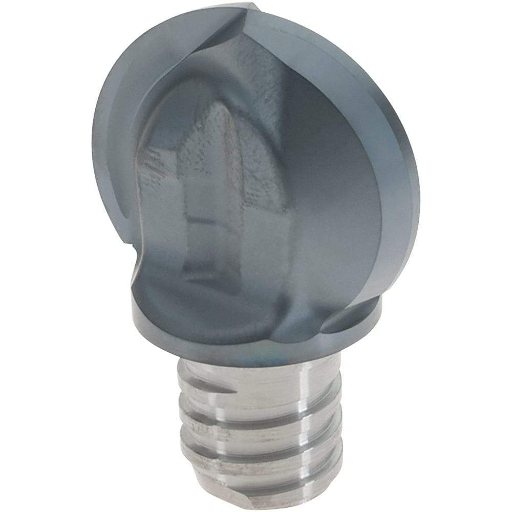 Iscar - MM HBR Grade IC908 Carbide Ball Nose Milling Tip Insert - TiAlN Finish, 2 Flutes, 25.4mm Cutting Diam, 23.4mm Extension - Eagle Tool & Supply