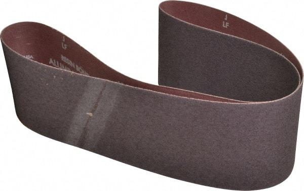 Norton - 4" Wide x 48" OAL, 40 Grit, Aluminum Oxide Abrasive Belt - Aluminum Oxide, Coarse, Coated, Series R228 - Eagle Tool & Supply