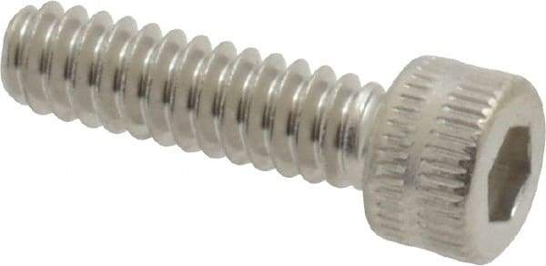 Made in USA - #6-32 UNC Hex Socket Drive, Socket Cap Screw - Grade 18-8 Stainless Steel, Uncoated, 1/2" Length Under Head - Eagle Tool & Supply