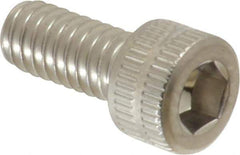 Made in USA - #8-32 UNC Hex Socket Drive, Socket Cap Screw - Grade 18-8 Stainless Steel, Uncoated, 3/8" Length Under Head - Eagle Tool & Supply